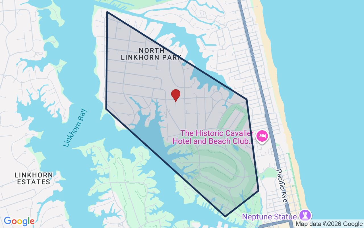Map of Bay Colony with neighborhood boundary