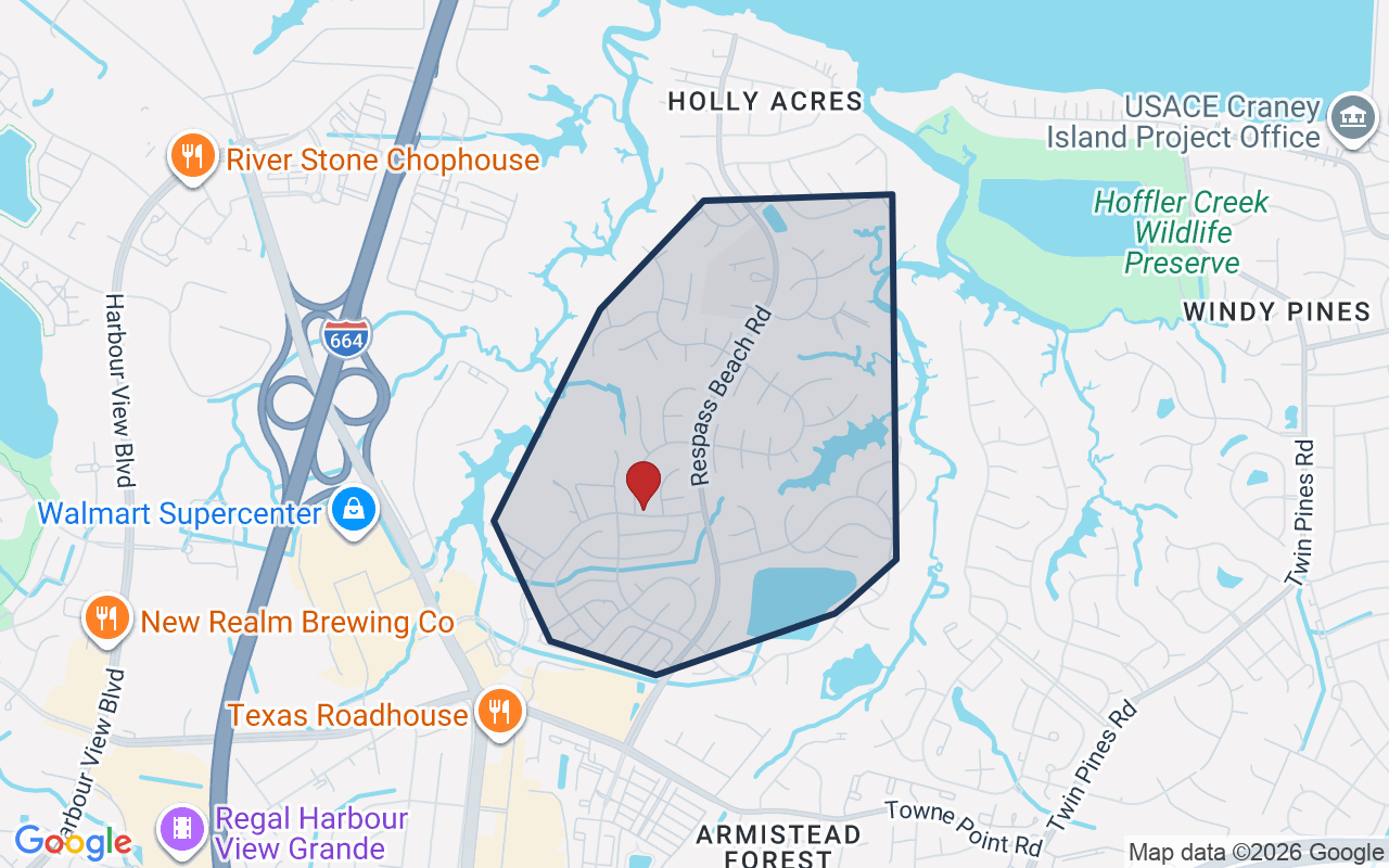 Map of Burbage Grant with neighborhood boundary