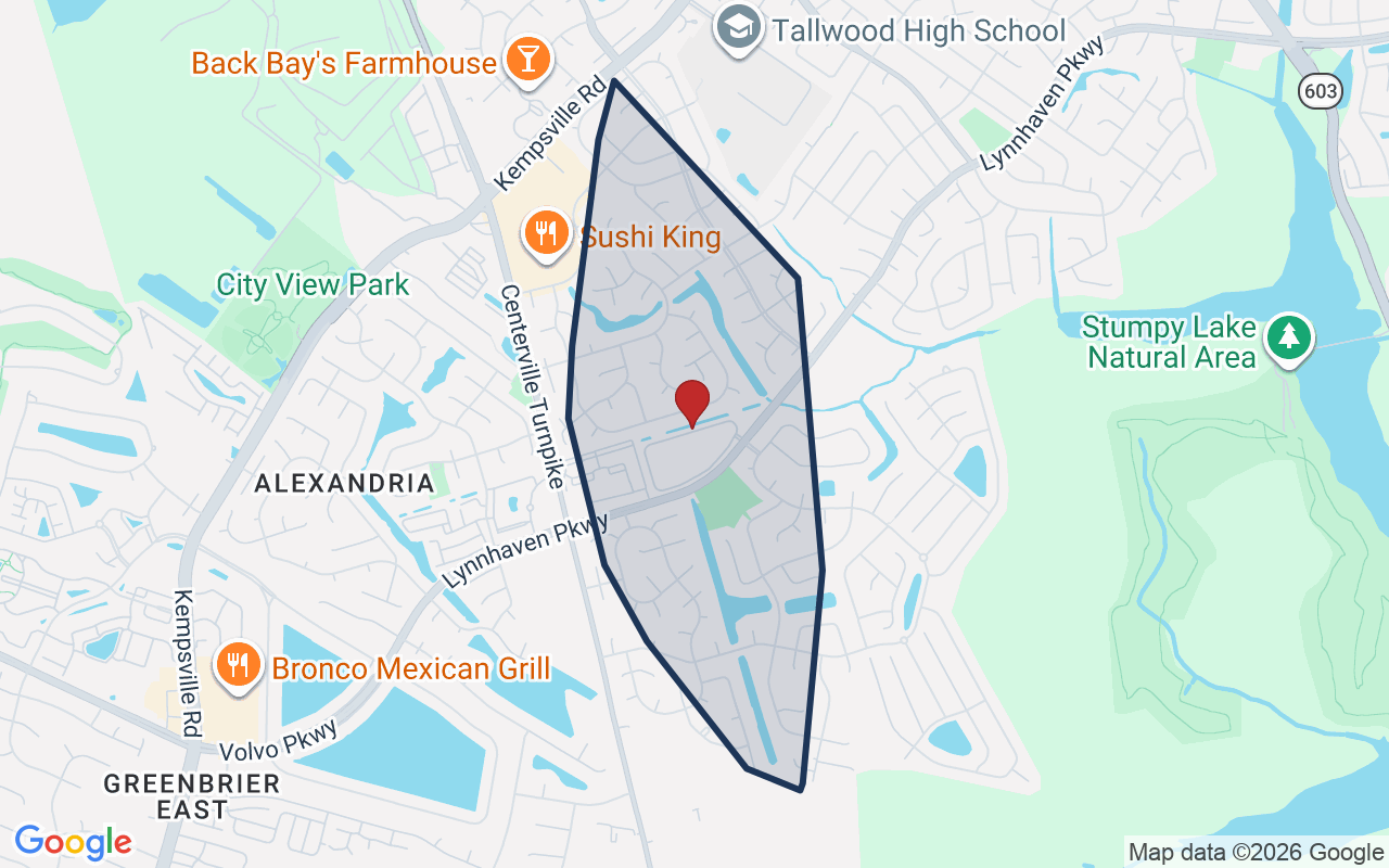 Map of Charlestowne with neighborhood boundary