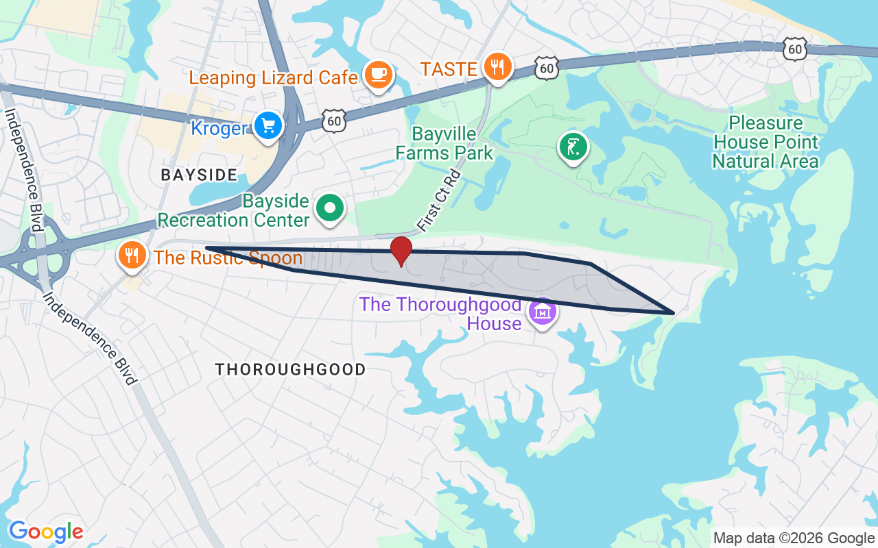 Map of Church Point with neighborhood boundary