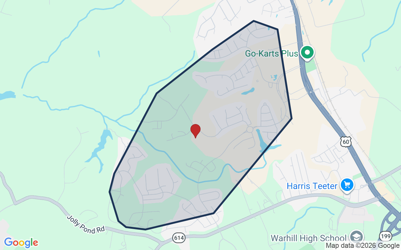 Map of Colonial Heritage with neighborhood boundary