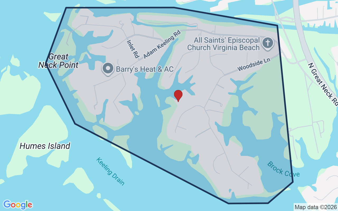 Map of Great Neck Point with neighborhood boundary