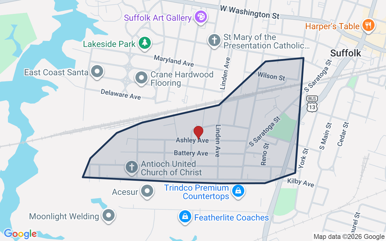 Map of Saratoga with neighborhood boundary
