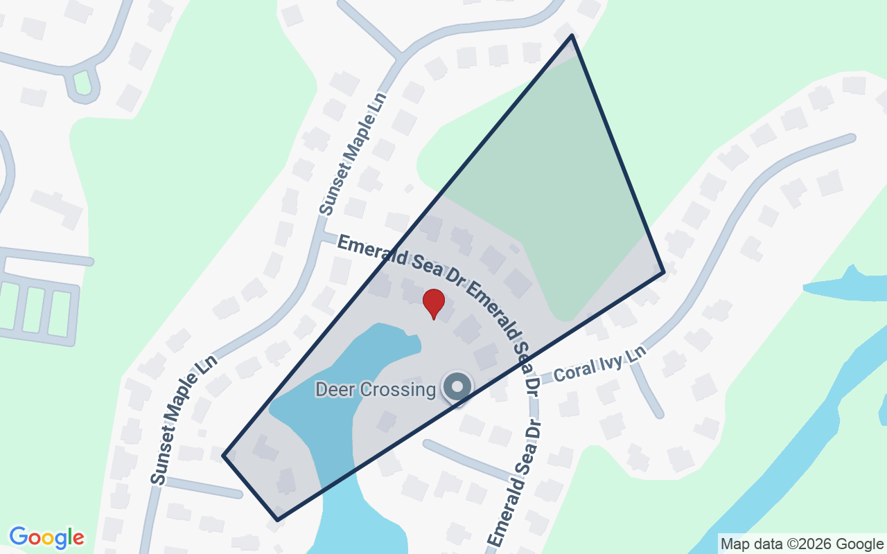 Map of Deer Crossing with neighborhood boundary