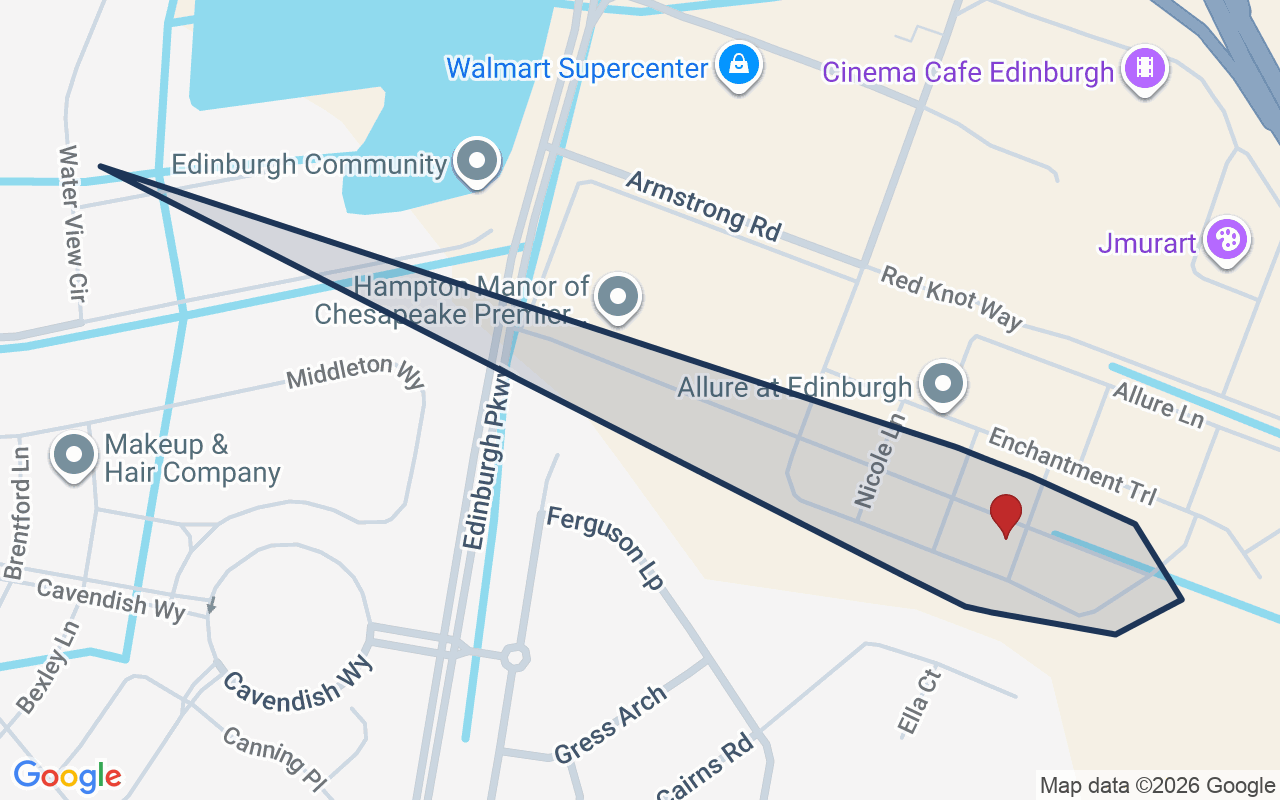 Map of Edinburgh with neighborhood boundary