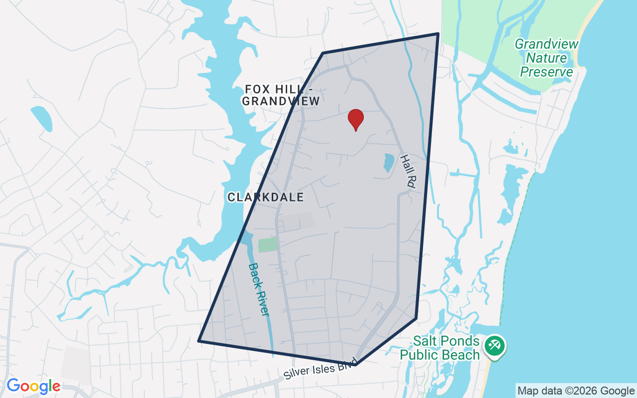 Map of Fox Hill with neighborhood boundary