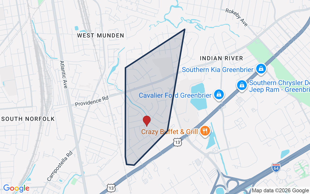 Map of Georgetown with neighborhood boundary