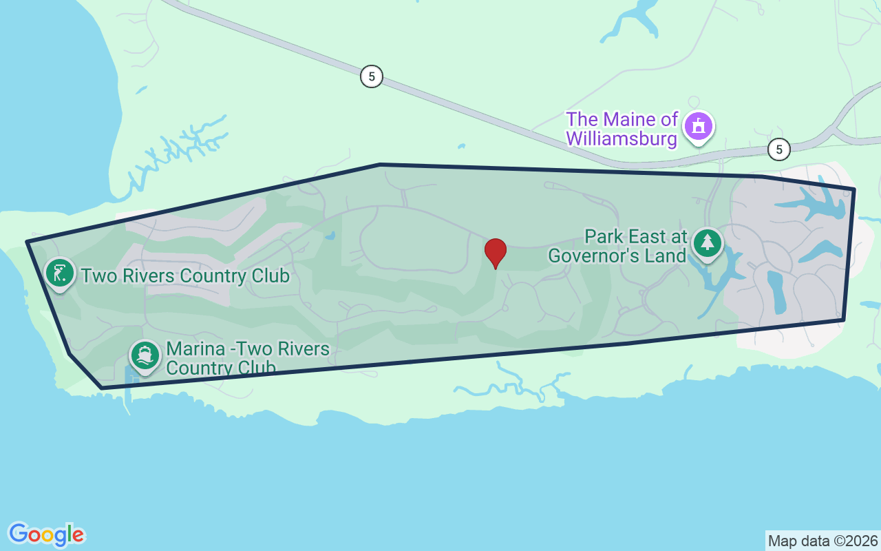 Map of Governor's Land with neighborhood boundary