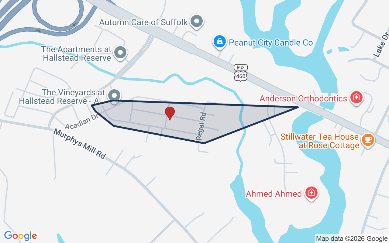 Map of Hallstead Reserve with neighborhood boundary