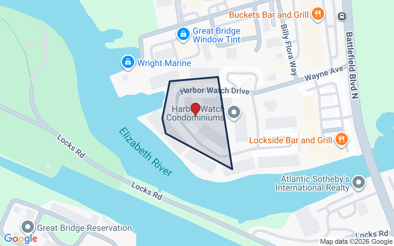 Map of Harbor Watch with neighborhood boundary