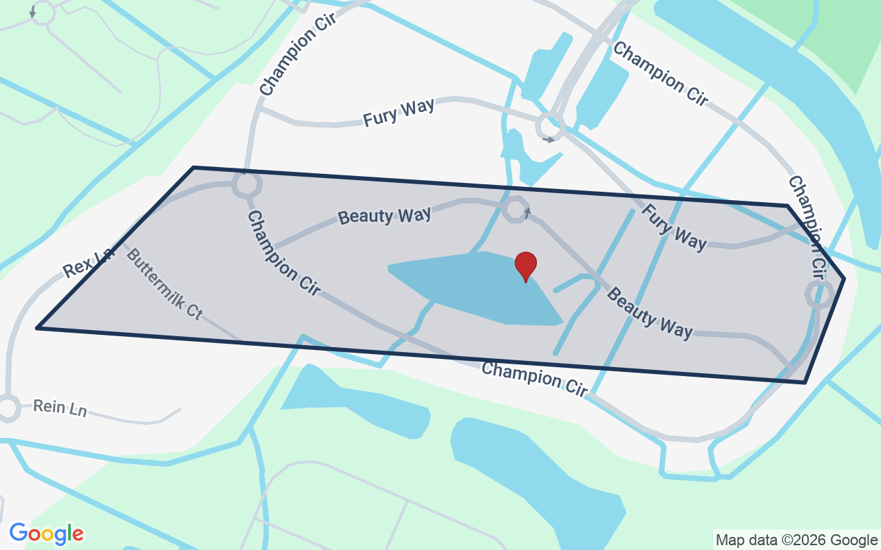 Map of Heritage Park with neighborhood boundary