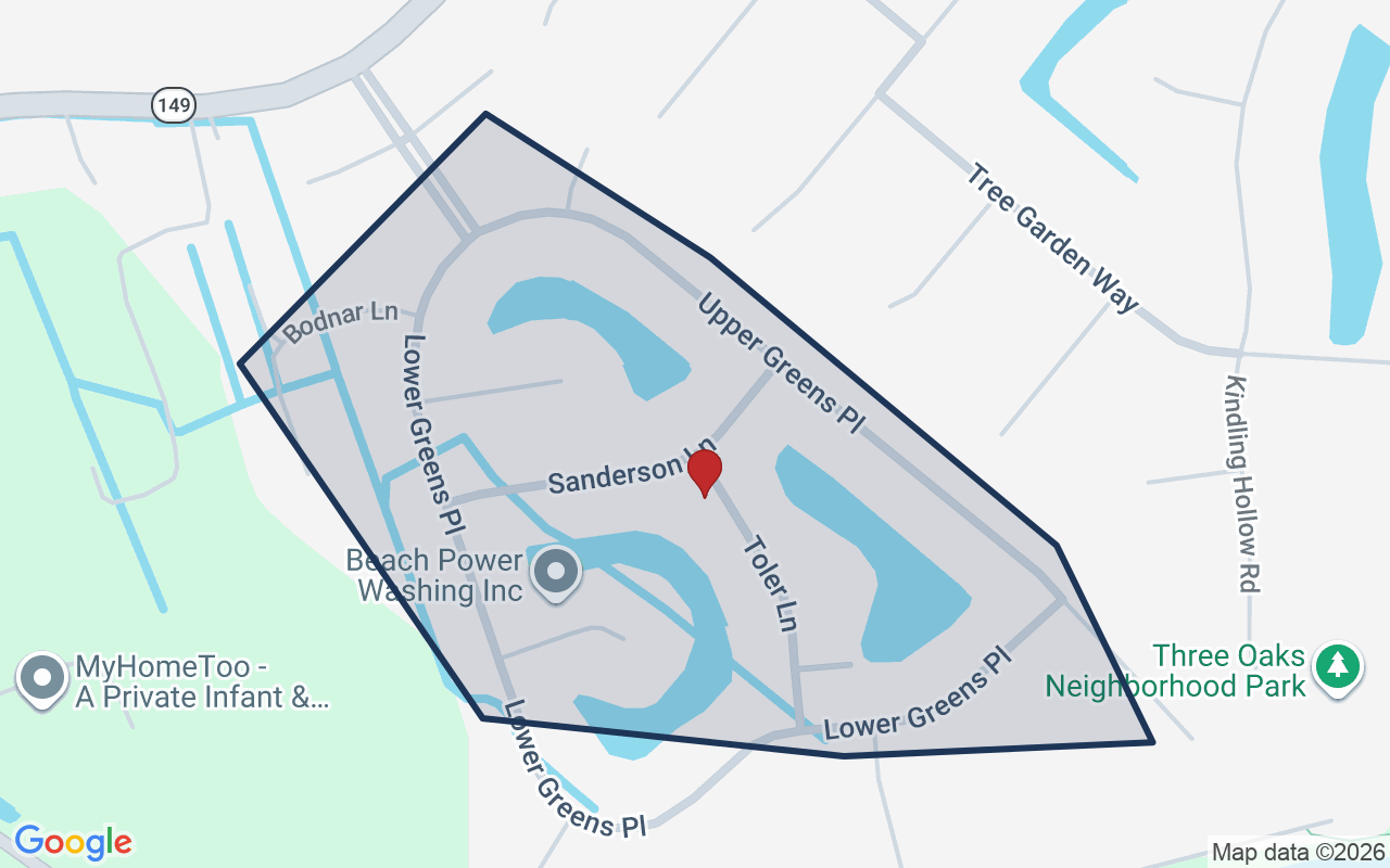 Map of Highgate Greens with neighborhood boundary