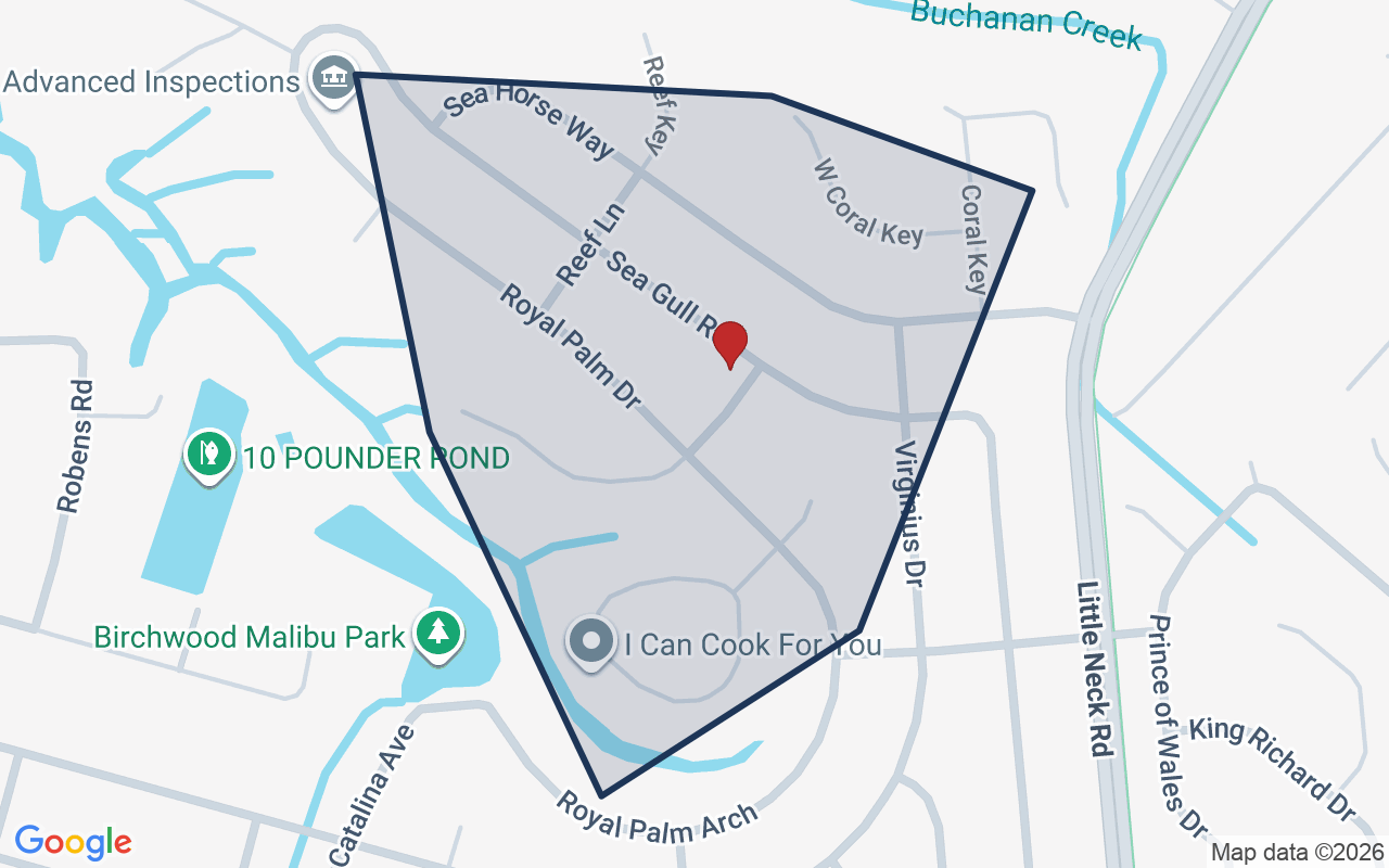 Map of Kings Forest with neighborhood boundary