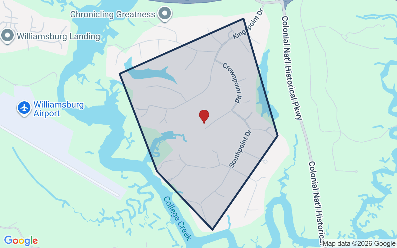 Map of Kingspoint with neighborhood boundary