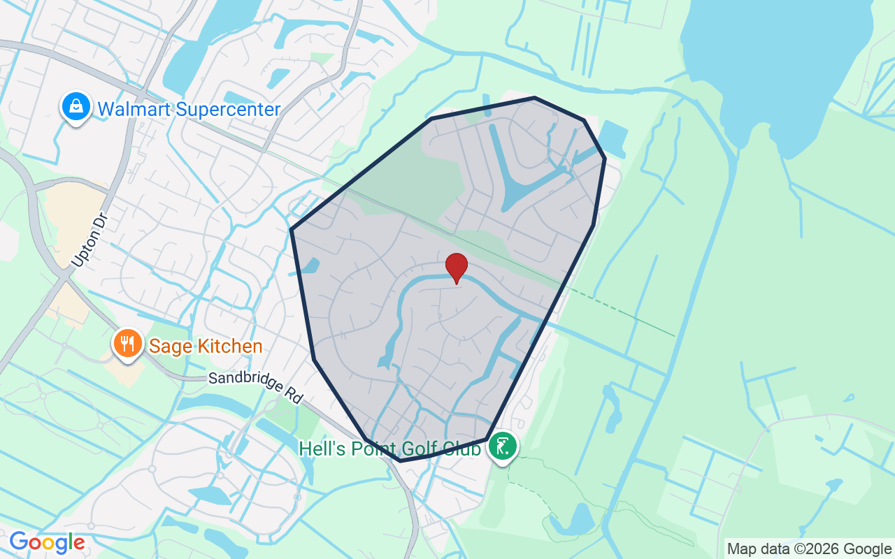 Map of Lago Mar with neighborhood boundary