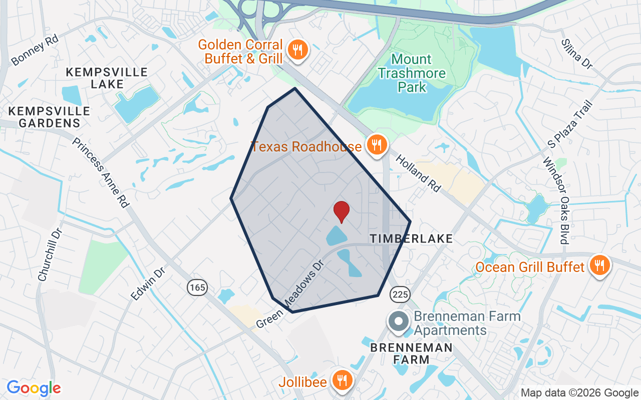 Map of Larkspur with neighborhood boundary