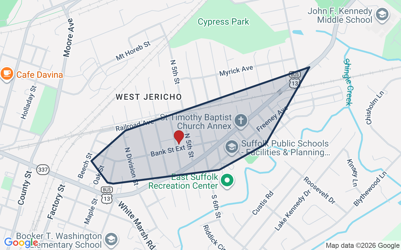 Map of Lloyd Place with neighborhood boundary