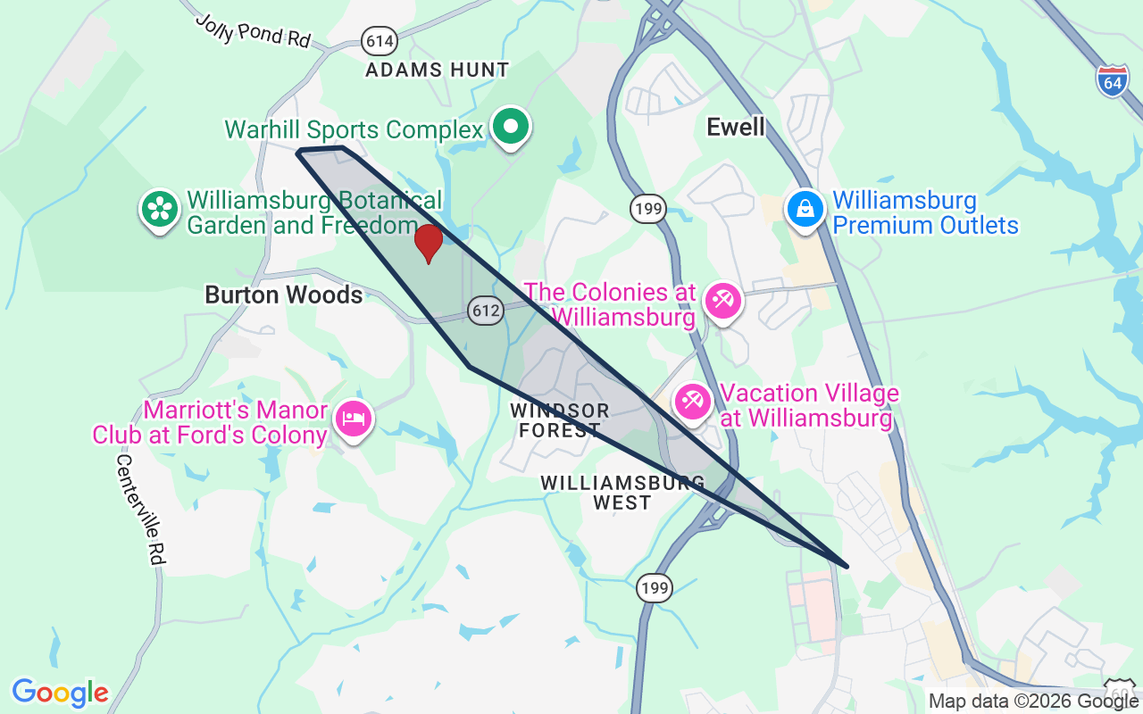 Map of Longhill with neighborhood boundary