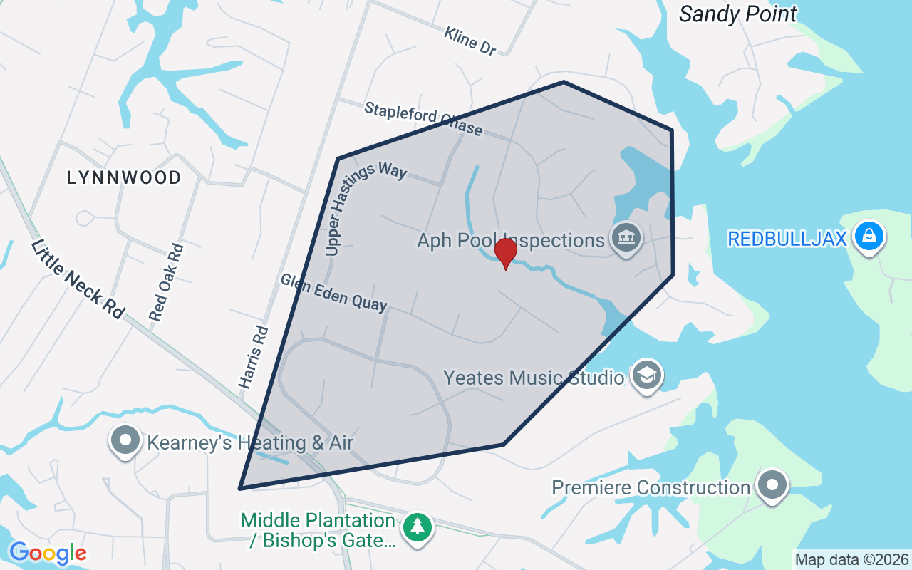 Map of Middle Plantation with neighborhood boundary