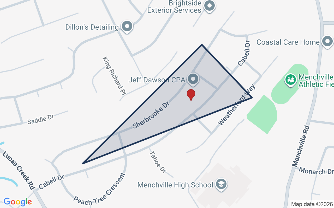 Map of Peach Orchard with neighborhood boundary