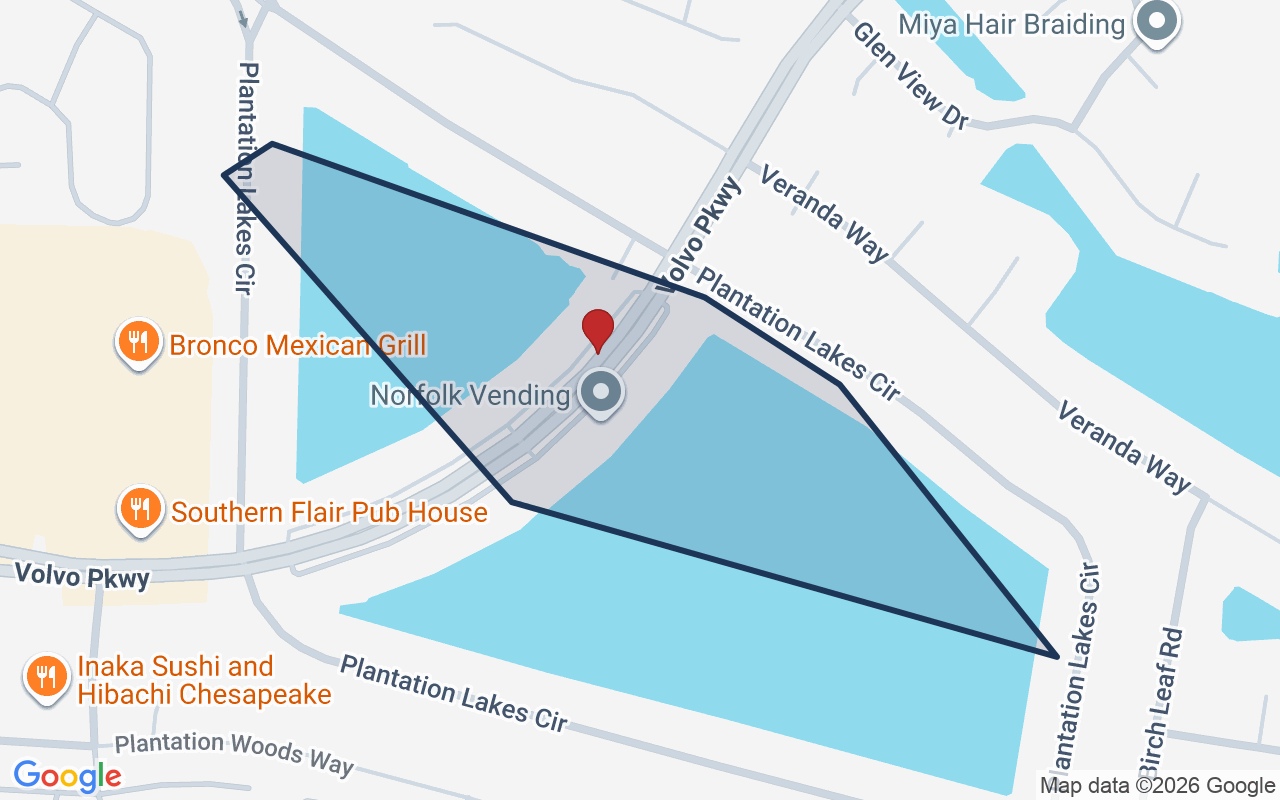 Map of Plantation Lakes with neighborhood boundary