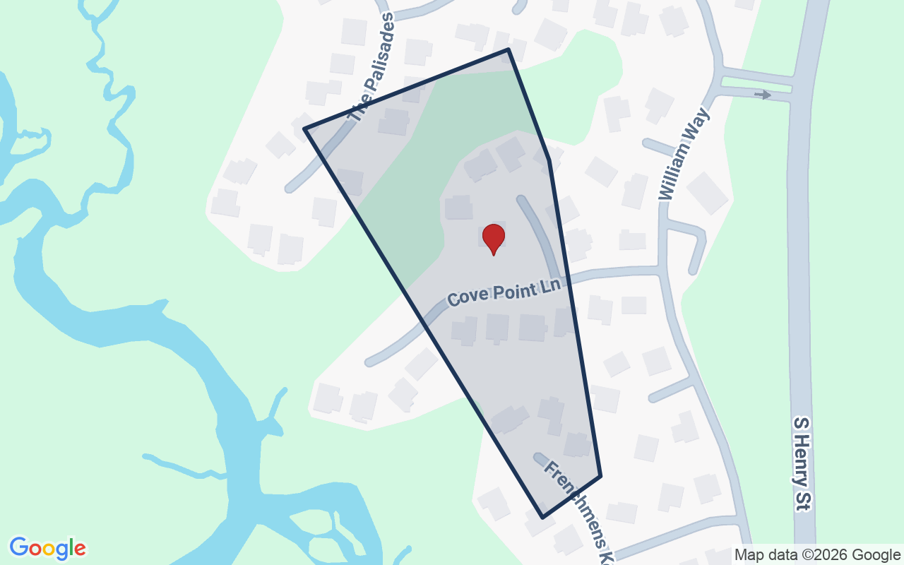 Map of Port Anne with neighborhood boundary