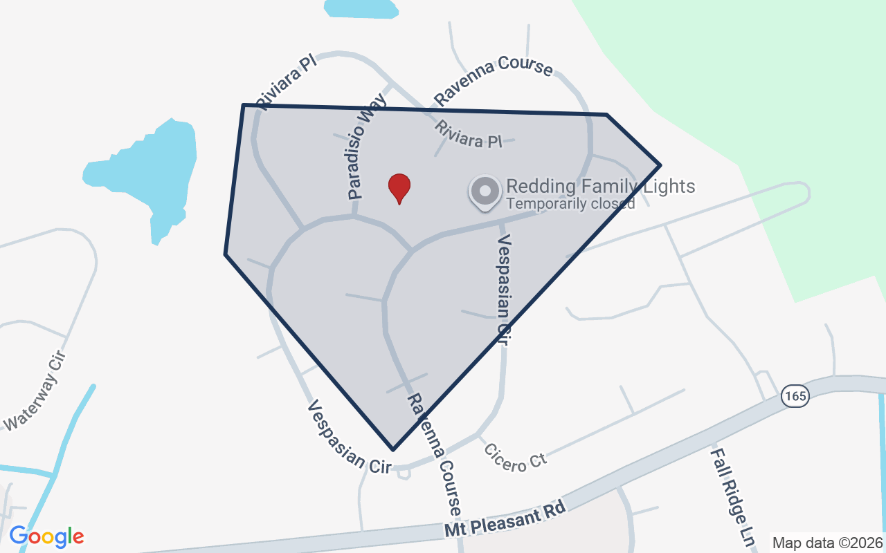 Map of Ravenna with neighborhood boundary
