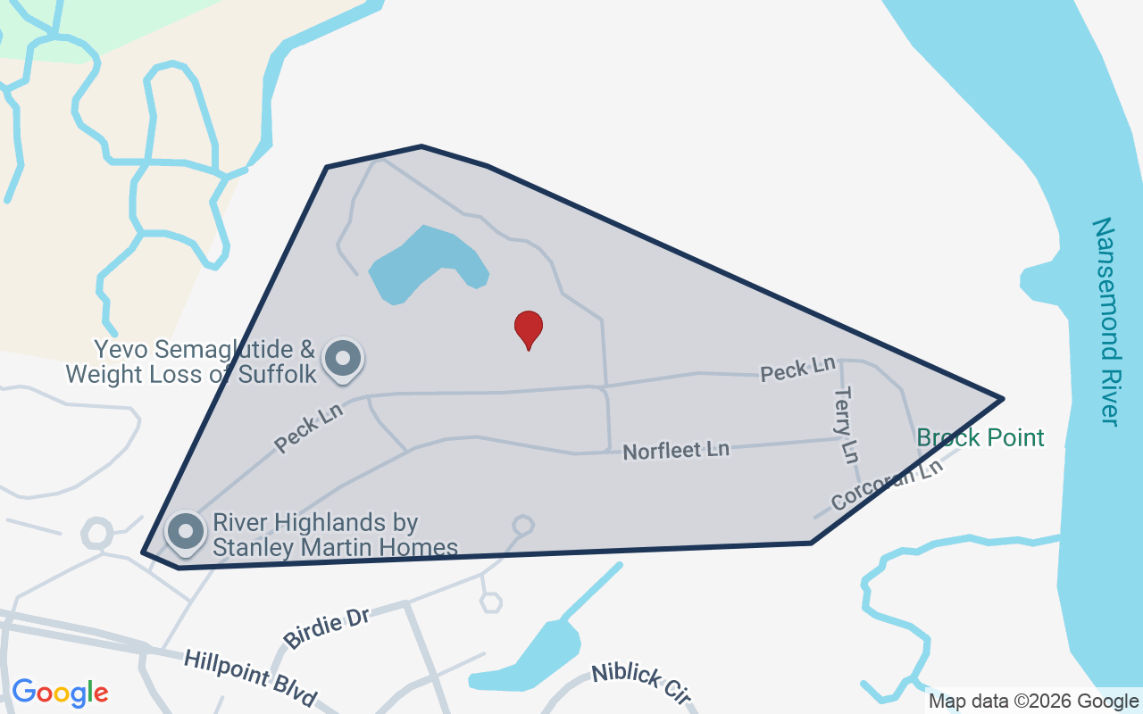 Map of River Highlands with neighborhood boundary