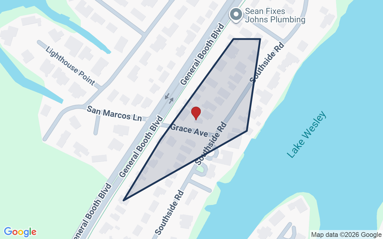 Map of Rudee Heights with neighborhood boundary
