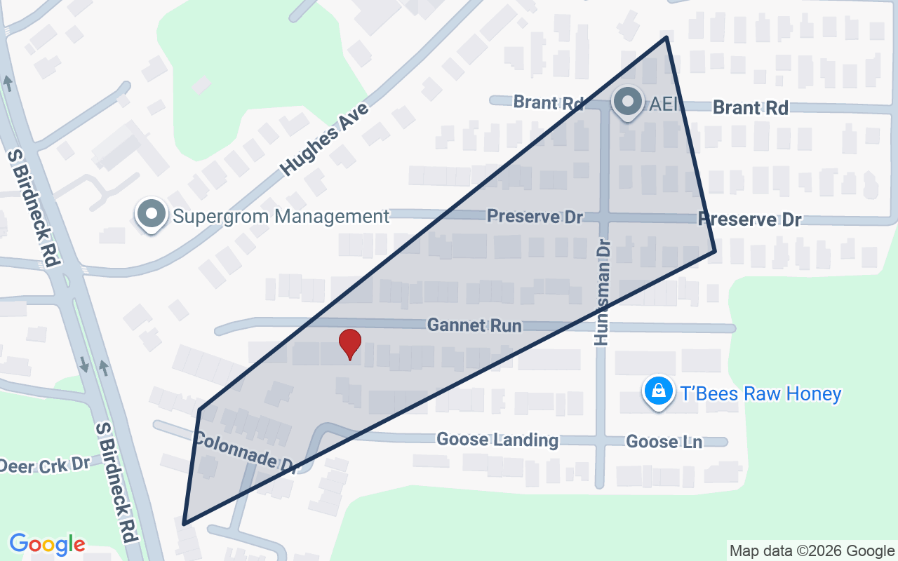 Map of Salt Marsh Point with neighborhood boundary