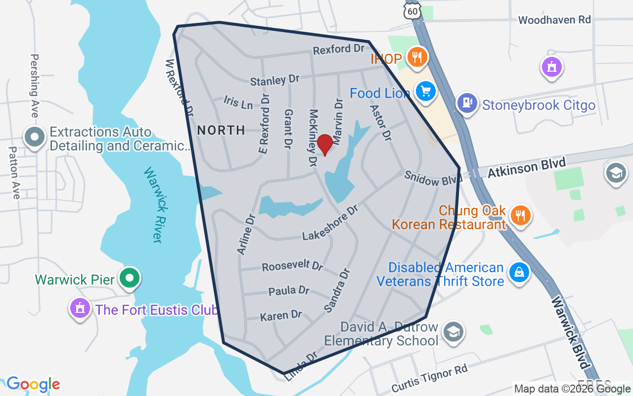 Map of Stoneybrook Estates with neighborhood boundary