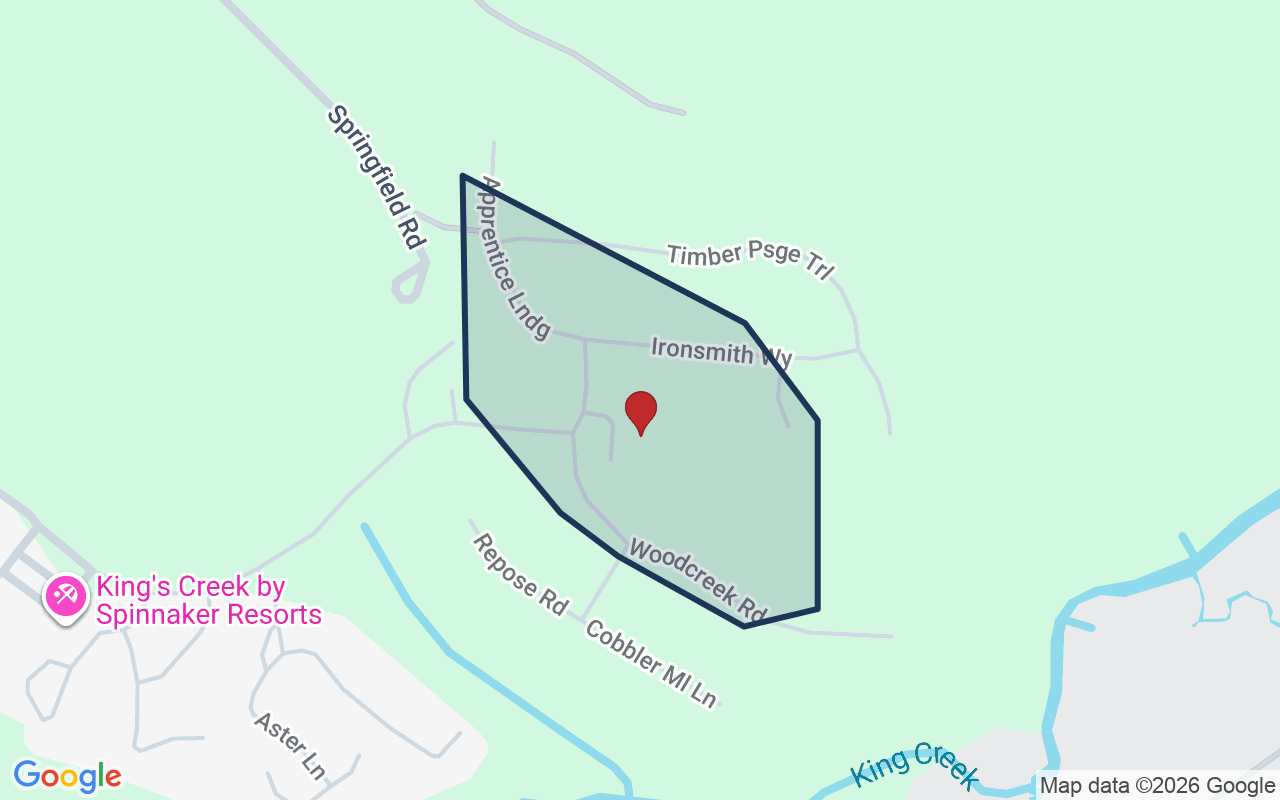 Map of Tranquility with neighborhood boundary