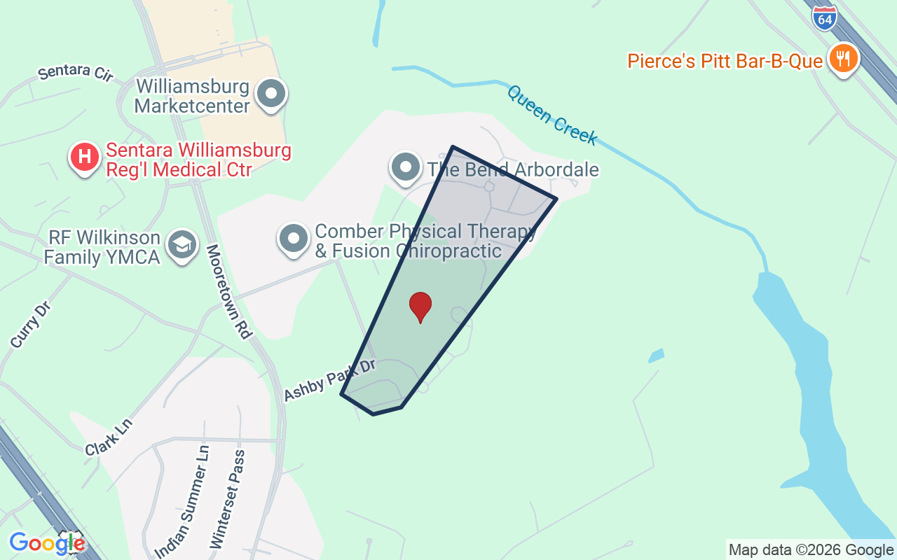 Map of Arbordale with neighborhood boundary