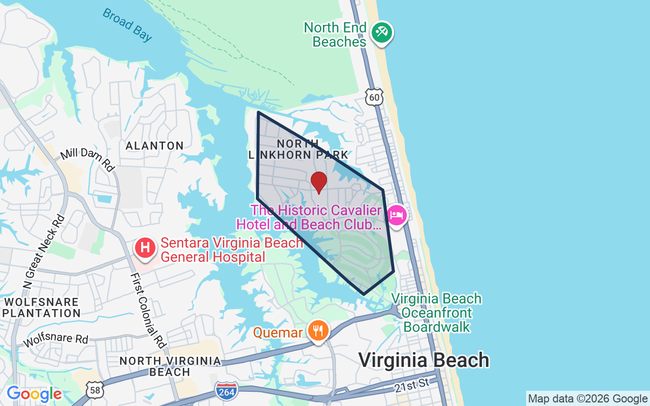 Map of Bay Colony with neighborhood boundary