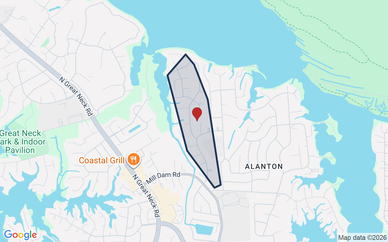 Map of Baycliff with neighborhood boundary