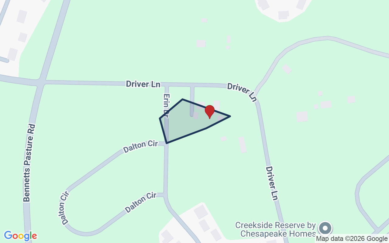 Map of Bennett's Pasture with neighborhood boundary