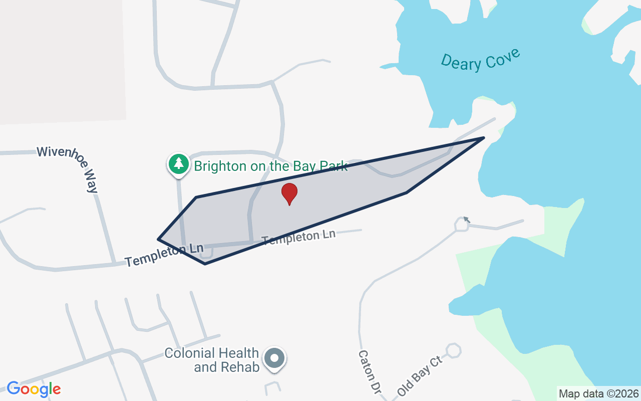 Map of Brighton on the Bay with neighborhood boundary