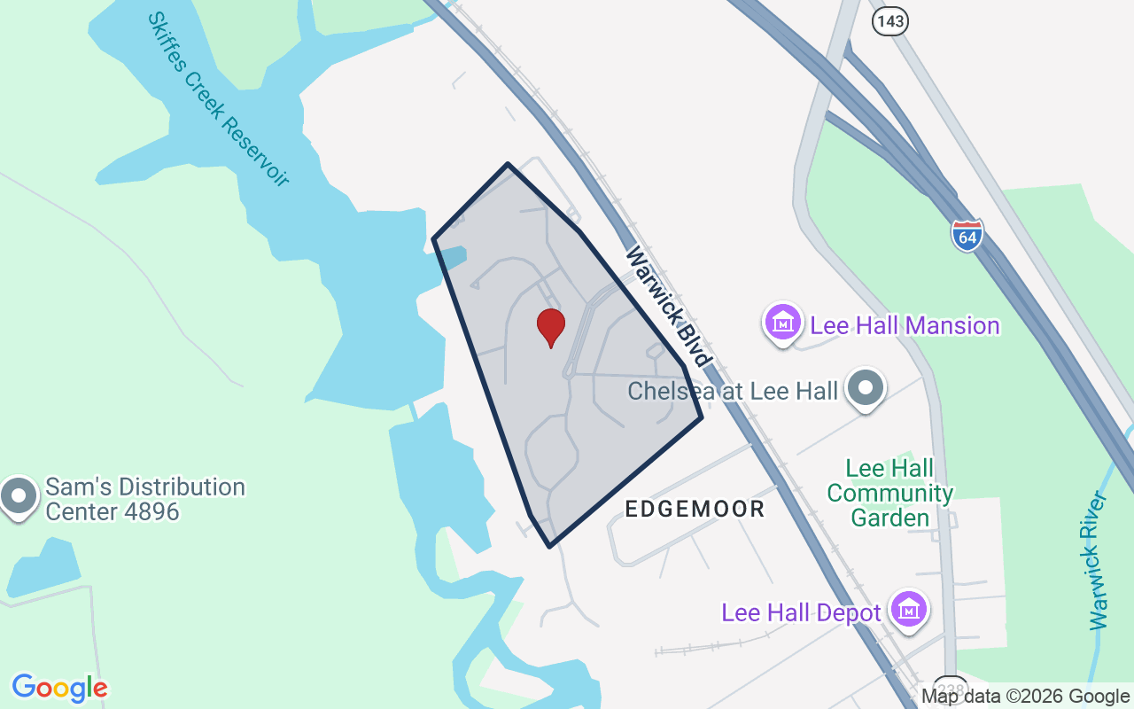 Map of Carleton Falls with neighborhood boundary