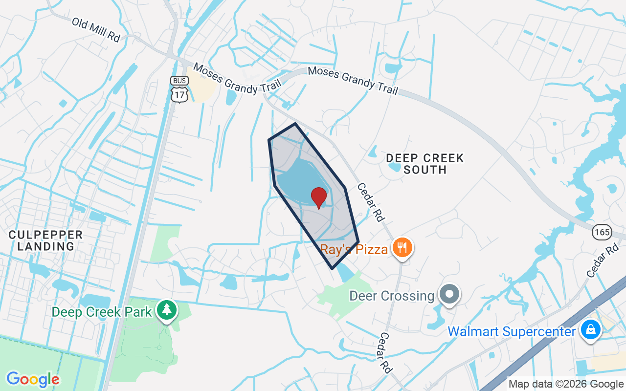 Map of Creekwood with neighborhood boundary