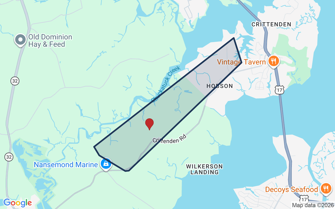Map of Crittenden with neighborhood boundary