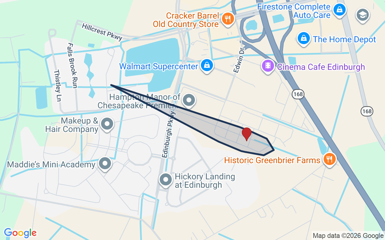 Map of Edinburgh with neighborhood boundary