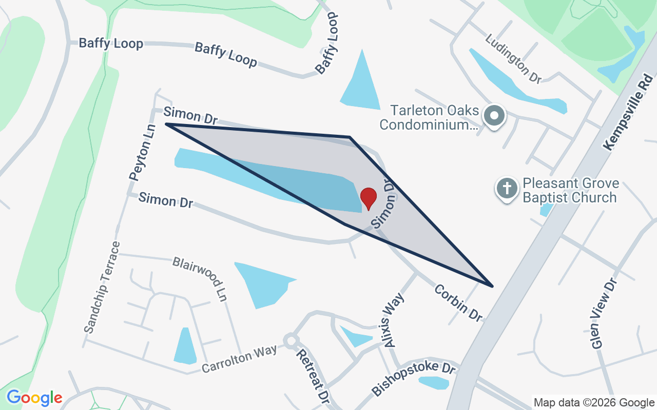 Map of Emerald Forest with neighborhood boundary