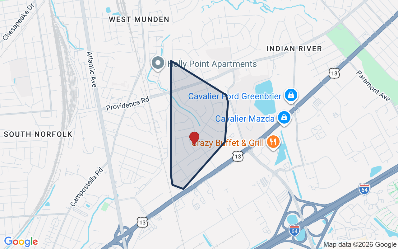 Map of Georgetown with neighborhood boundary