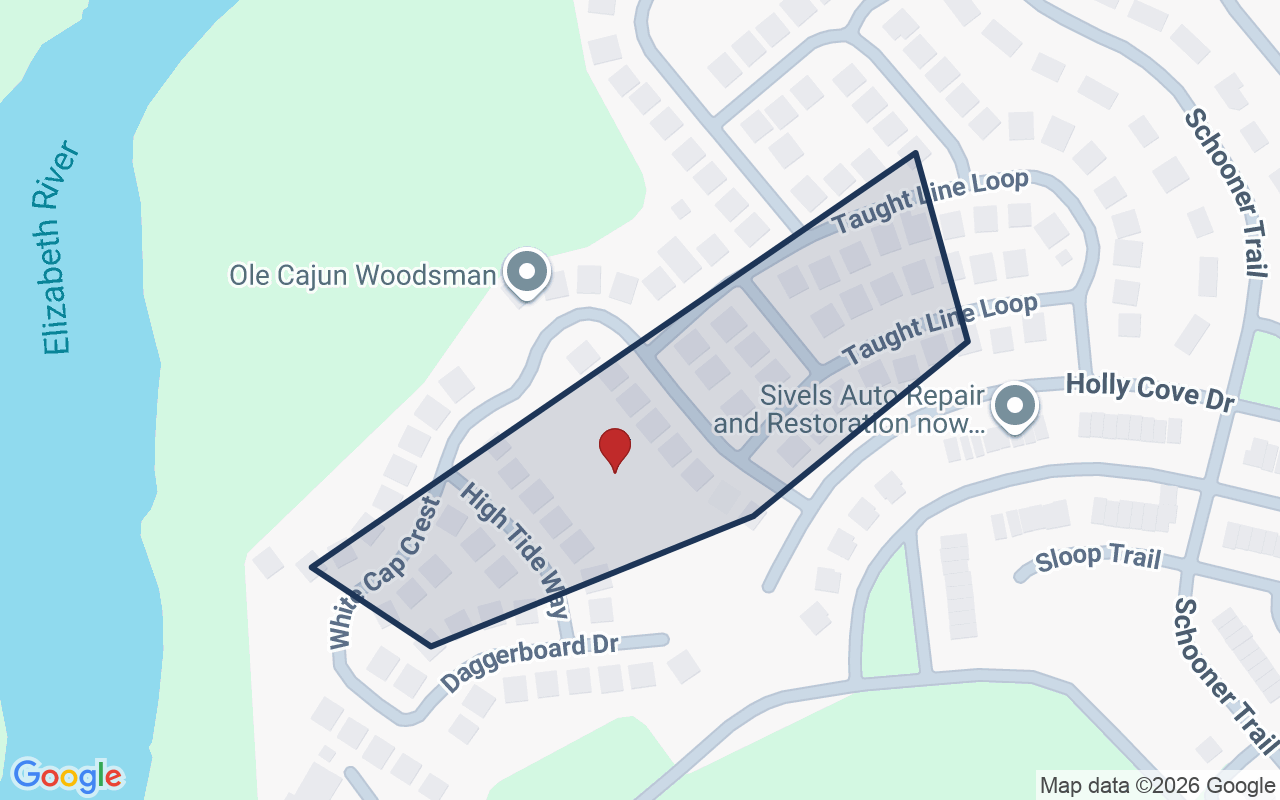 Map of Goose Creek with neighborhood boundary