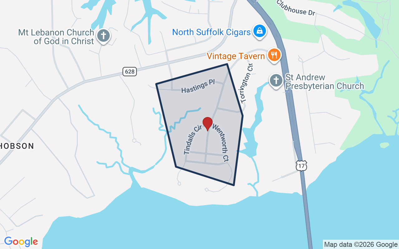 Map of Governors Pointe with neighborhood boundary