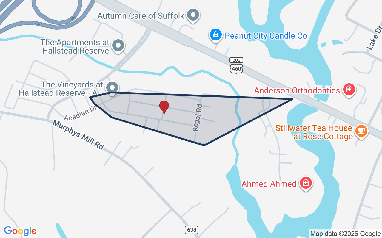Map of Hallstead Reserve with neighborhood boundary