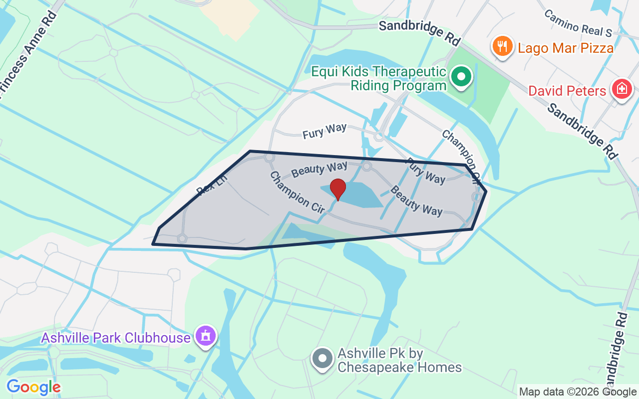 Map of Heritage Park with neighborhood boundary