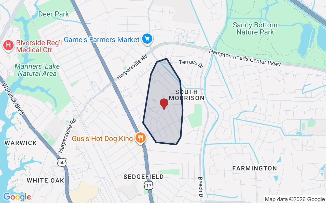 Map of Ivy Farms with neighborhood boundary