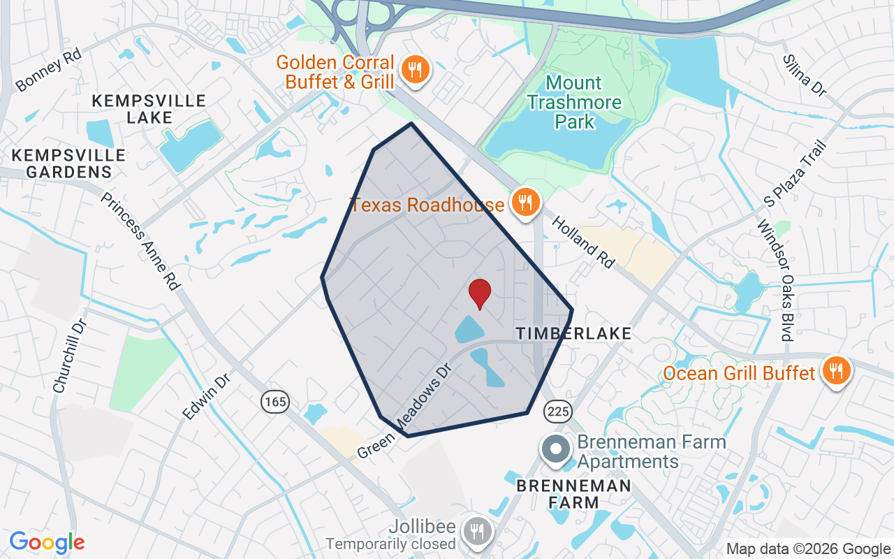 Map of Larkspur with neighborhood boundary