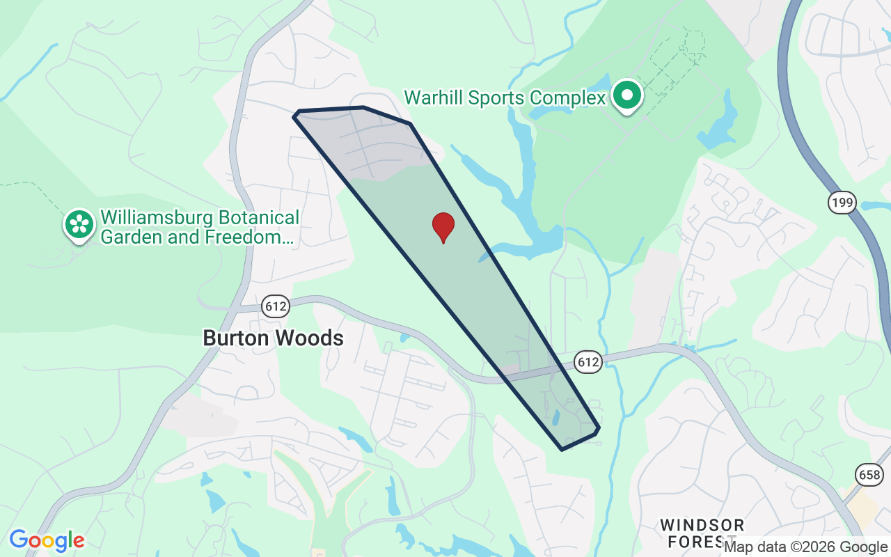 Map of Longhill with neighborhood boundary